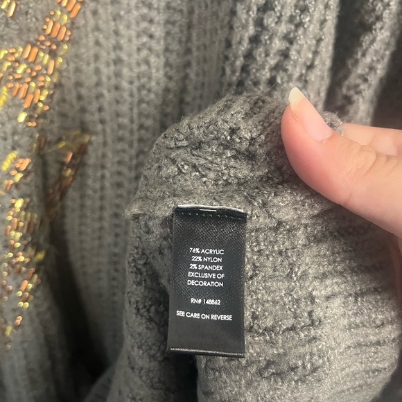 New torrid Chunky Pullover Tunic Sweater grey lightening bolt size 5x - Picture 6 of 8